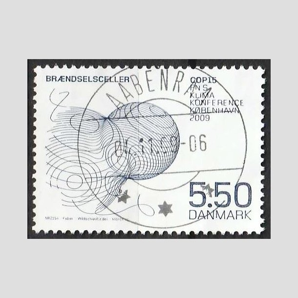 FRIMRKER DANMARK | 2009 - AFA 1590 - COP15 - 5,50 Kr. flerfarvet - Pragt Stemplet 