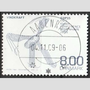 FRIM�RKER DANMARK | 2009 - AFA 1591 - COP15 - 8,00 Kr. flerfarvet - Lux Stemplet 