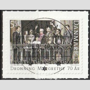 FRIMRKER DANMARK | 2010 - AFA 1613E - Dronning Margrethe 70 r. - 5,50 Kr. - Lux Stemplet