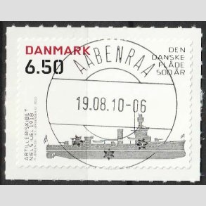 FRIMRKER DANMARK | 2010 - AFA 1621E - Den Danske flde 500 r - 6,50 Kr. Niels Juel - Lux Stemplet 