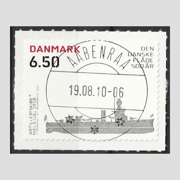 FRIMRKER DANMARK | 2010 - AFA 1621E - Den Danske flde 500 r - 6,50 Kr. Niels Juel - Lux Stemplet 