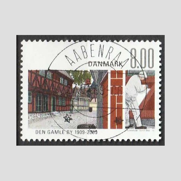 FRIMRKER DANMARK | 2009 - AFA 1565 - Den gamle by - 8,00 Kr. flerfarvet - Lux Stemplet