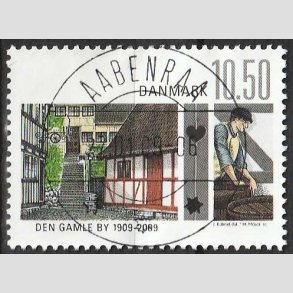 FRIM�RKER DANMARK | 2009 - AFA 1566 - Den gamle by - 10,50 Kr. flerfarvet - Lux Stemplet