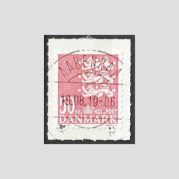 FRIMRKER DANMARK | 2010 - AFA 824E - Lille Rigsvben - 50,00 Kr. rd - Sjlden flot kvalitet