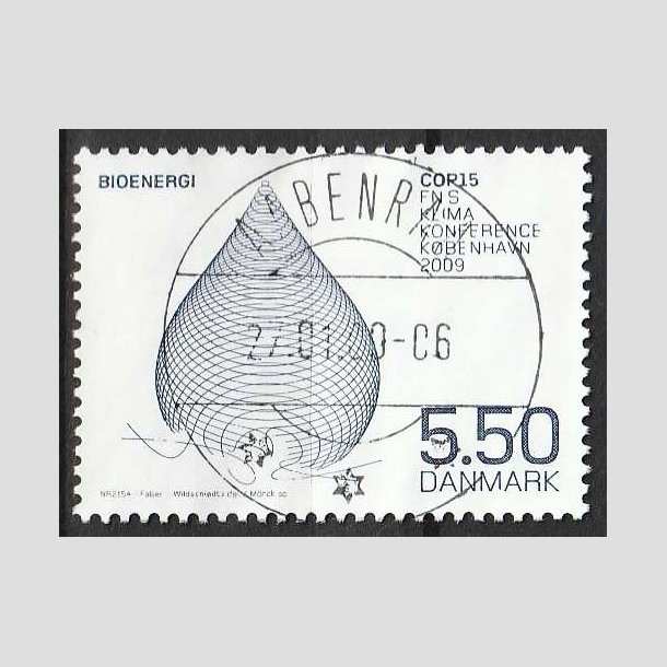 FRIMRKER DANMARK | 2009 - AFA 1568 - COP15 - 5,50 Kr. flerfarvet - Lux Stemplet