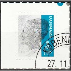 FRIMRKER DANMARK | 2014 - AFA 1802 - Dronning Margrethe II - 19,00 Kr. gr/mrkbl - Pnt Stemplet 