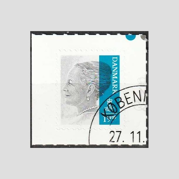 FRIMRKER DANMARK | 2014 - AFA 1802 - Dronning Margrethe II - 19,00 Kr. gr/mrkbl - Pnt Stemplet 