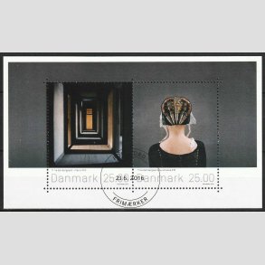 FRIM�RKER DANMARK | 2016 - AFA 1869A - Frim�rkekunst - 50,00 kr. Miniark - Flot Stemplet 