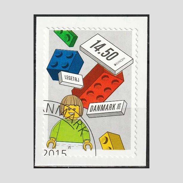 FRIMRKER DANMARK | 2015 - AFA 1806 - LEGO-klodser - 14,50 Kr. flerfarvet - Pnt Stemplet 