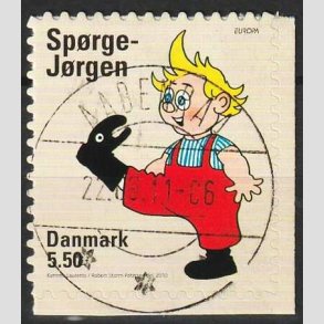FRIMRKER DANMARK | 2010 - AFA 1628Eb - Brnebger - 5,50 Kr. Sprge-Jrgen - Pragt Stemplet