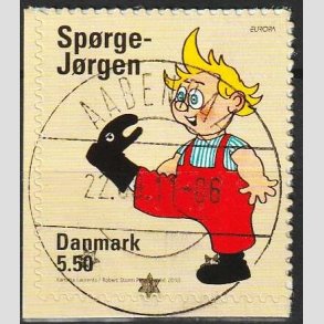FRIMRKER DANMARK | 2010 - AFA 1628Ea - Brnebger - 5,50 Kr. Sprge-Jrgen - Pragt Stemplet