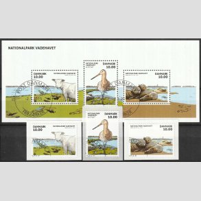 FRIM�RKER DANMARK | 2015 - AFA 1807-10A - Nationalpark Vadehavet - Miniark + s�t - Pragt Stemplet