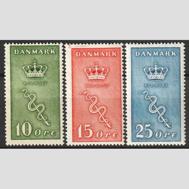 FRIMRKER DANMARK | 1929 - AFA 178,179,180 - Krftfrimrker i komplet st - Ubrugt