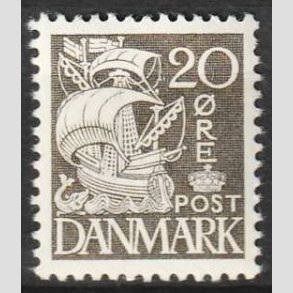 FRIMRKER DANMARK | 1937-40 - AFA 204a - Karavel 20 re gr Type II - Postfrisk