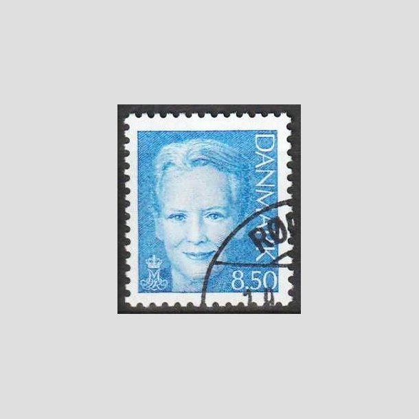 FRIMRKER DANMARK | 2003 - AFA 1340 - Dronning Margrethe II - 8,50 Kr. lysebl - Pnt Stemplet 
