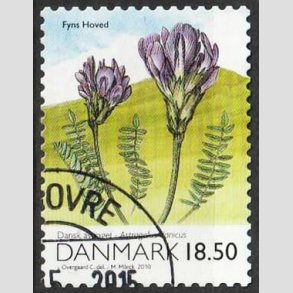 FRIMRKER DANMARK | 2010 - AFA 1603 - Danmarks natur - 18,50 Kr. flerfarvet - Pnt Stemplet 