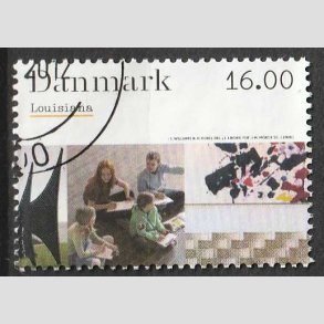 FRIM�RKER DANMARK | 2008 - AFA 1542 - Kunstmuseet Louisiana - 16,00 Kr. flerfarvet - P�nt Stemplet