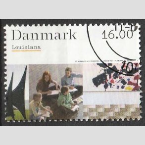 FRIM�RKER DANMARK | 2008 - AFA 1542 - Kunstmuseet Louisiana - 16,00 Kr. flerfarvet - P�nt Stemplet