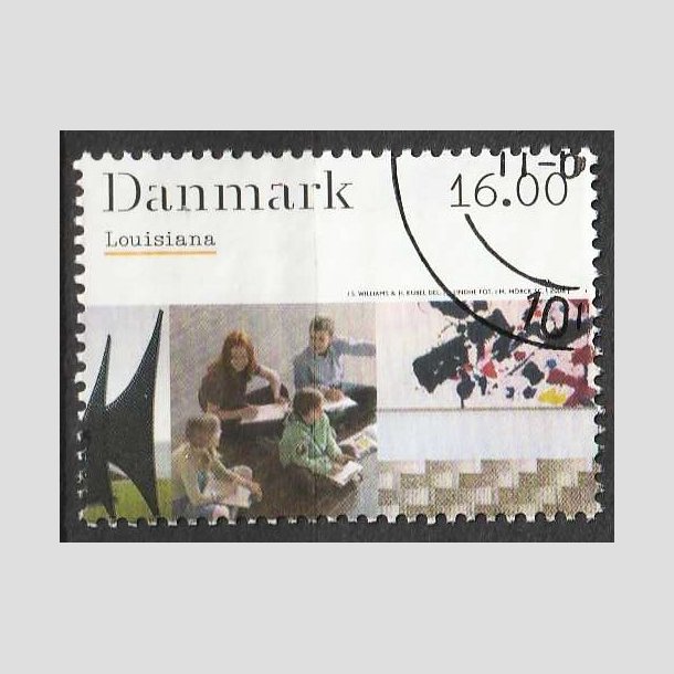 FRIMRKER DANMARK | 2008 - AFA 1542 - Kunstmuseet Louisiana - 16,00 Kr. flerfarvet - Pnt Stemplet