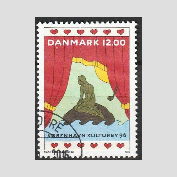 FRIMRKER DANMARK | 1996 - AFA 1110 - Kbenhavn Kulturby 96 - 12,00 Kr. flerfarvet - Pnt Stemplet