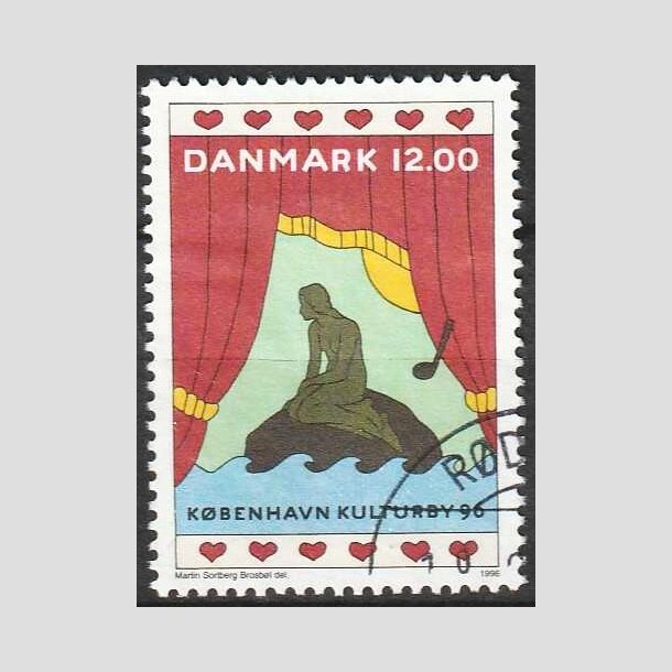FRIMRKER DANMARK | 1996 - AFA 1110 - Kbenhavn Kulturby 96 - 12,00 Kr. flerfarvet - Pnt Stemplet