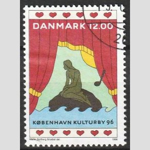 FRIM�RKER DANMARK | 1996 - AFA 1110 - K�benhavn Kulturby 96 - 12,00 Kr. flerfarvet - P�nt Stemplet