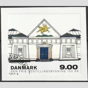 FRIMRKER DANMARK | 2014 - AFA 1787 - Den Frie Udstillingsbygning 100 r. - 9,00 kr. - Stemplet