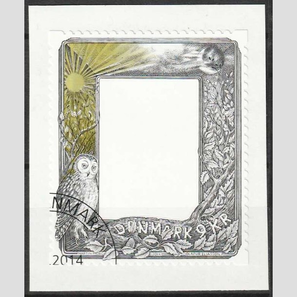 FRIMRKER DANMARK | 2014 - AFA 1795 - Frimrkekunst - 9,00 Kr. flerfarvet - Pnt Stemplet