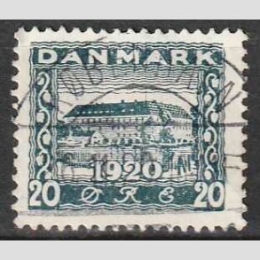 FRIM�RKER DANMARK | 1920-21 - AFA 113 - Genforening 20 �re bl� - Lux Stemplet 