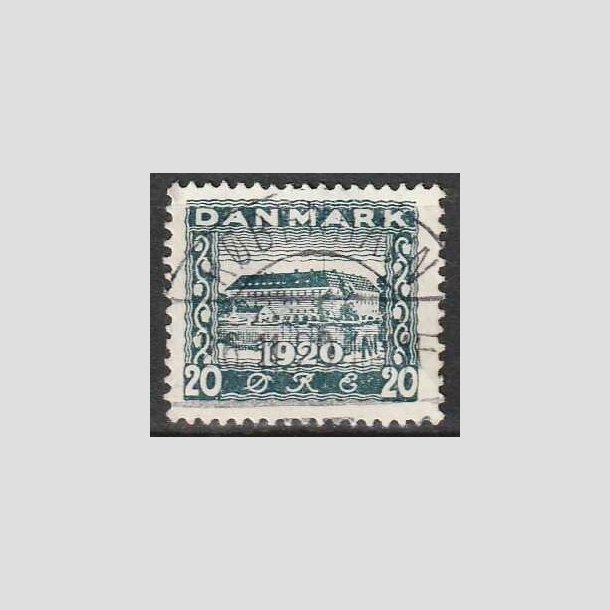 FRIMRKER DANMARK | 1920-21 - AFA 113 - Genforening 20 re bl - Lux Stemplet 