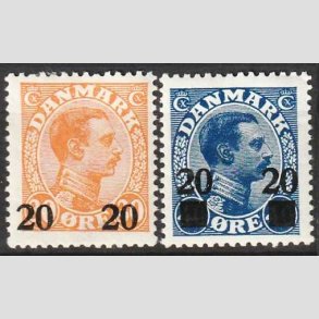 FRIMRKER DANMARK | 1926 - AFA 152,153 - Chr. X provisorier st - Ubrugt