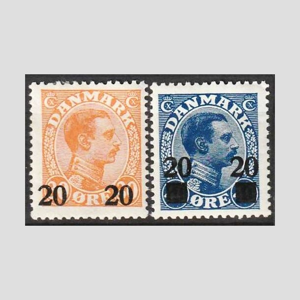 FRIMRKER DANMARK | 1926 - AFA 152,153 - Chr. X provisorier st - Ubrugt