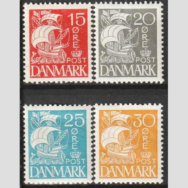 FRIMRKER DANMARK | 1927 - AFA 169-72 - Karavel 15-30 re - Ubrugt