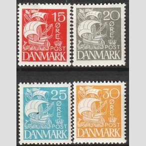 FRIM�RKER DANMARK | 1927 - AFA 169-72 - Karavel 15-30 �re - Ubrugt