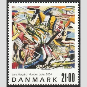 FRIMRKER DANMARK | 2004 - AFA 1399 - Frimrkekunst - 21,00 Kr. flerfarvet - Pragt Stemplet