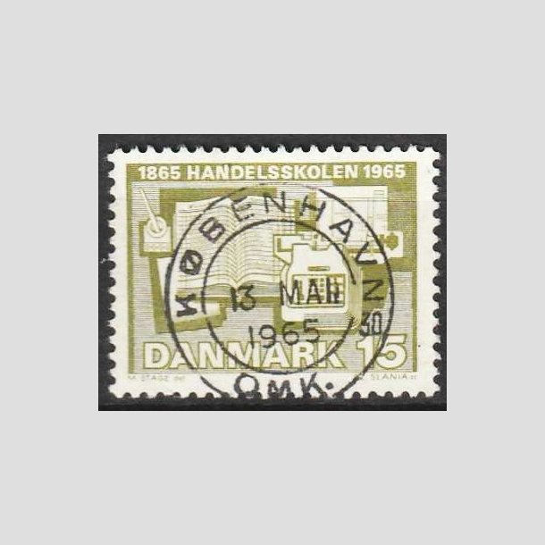 FRIMRKER DANMARK | 1965 - AFA 429 - rhus Handelsskole 100 r - 15 re olivgrn - Lux Stemplet 