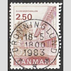 FRIM�RKER DANMARK | 1983 - AFA 778 - EU Bygningskunst - 2,50 Kr. r�d/r�dbrun - Pragt Stemplet 