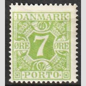 FRIMRKER DANMARK | 1926-27 - AFA 17 - 7 re lysgrn - Ubrugt