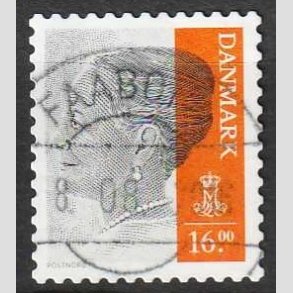 FRIMRKER DANMARK | 2015 - AFA 1840 - Dronning Margrethe II - 16,00 Kr. - Lux Stemplet Faaborg