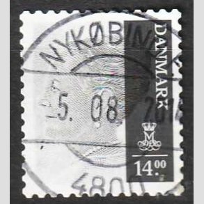 FRIMRKER DANMARK | 2012 - AFA 1688 - Dronning Margrethe II - 14,00 Kr. gr - Pragt Stemplet