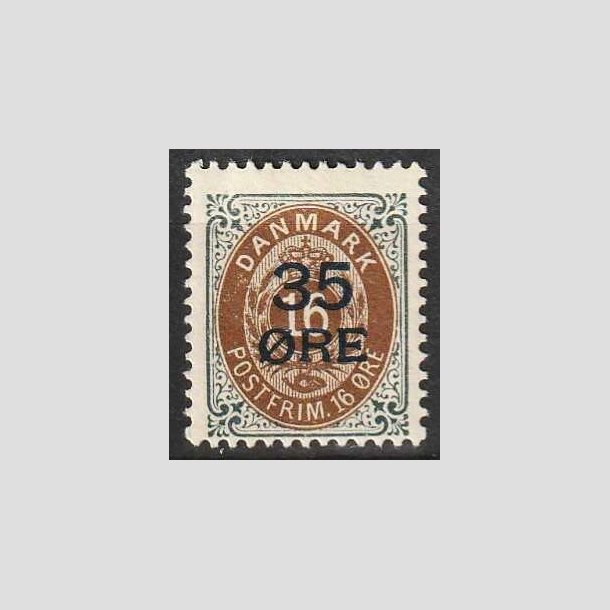 FRIMRKER DANMARK | 1912 - AFA 60 - 35/16 res Provisorier gr/brun - Ubrugt