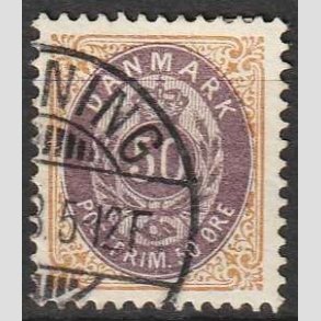 FRIM�RKER DANMARK | 1902 - AFA 30C - 50 �re brun/lilla - P�nt stemplet