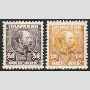 FRIMRKER DANMARK | 1904-05 - AFA 50+51 - Chr. IX 50 + 100 re - Ubrugt (Pne)