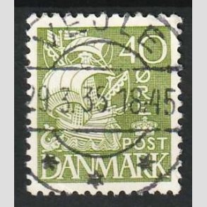 FRIMRKER DANMARK | 1933 - AFA 208 - Karavel 40 re grn Type I - Lux Stemplet Vejle
