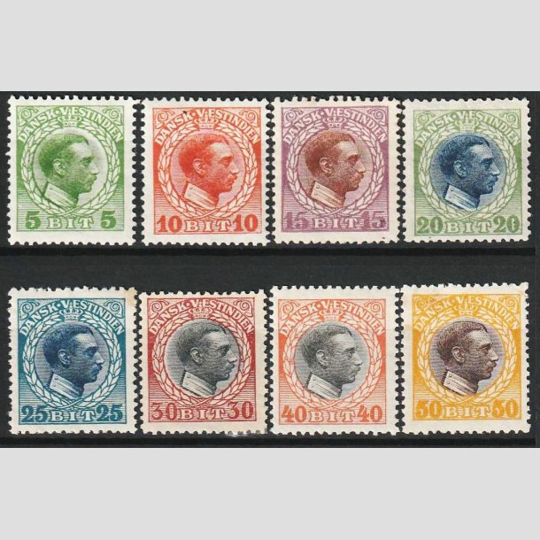 FRIMRKER DVI | 1915-16 - AFA 44-51 | 5-50 bit Christian X i komplet st - Ubrugt