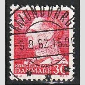 FRIMRKER DANMARK | 1961-62 - AFA 394 - Fr. IX 30 re rd - Lux Stemplet Kalundborg