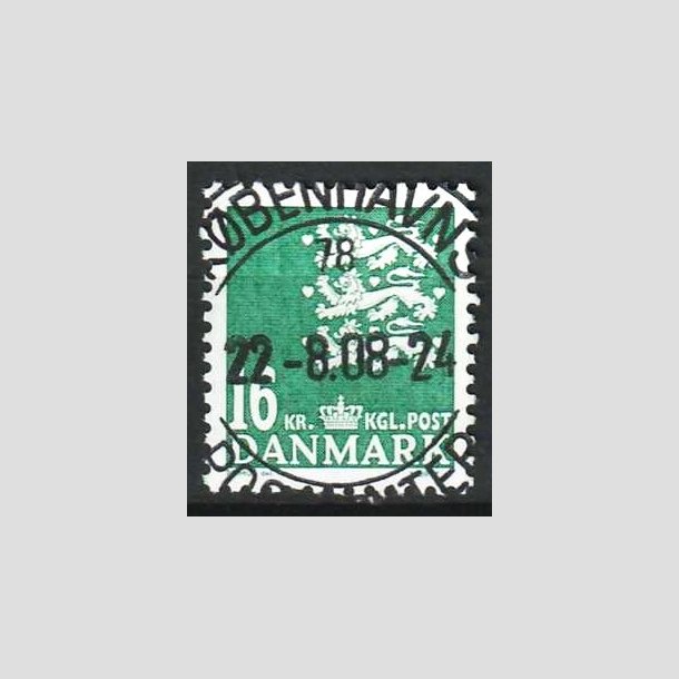 FRIMRKER DANMARK | 2008 - AFA 1531 - Lille Rigsvben - 16,00 Kr. mrkgrn - Lux Stemplet