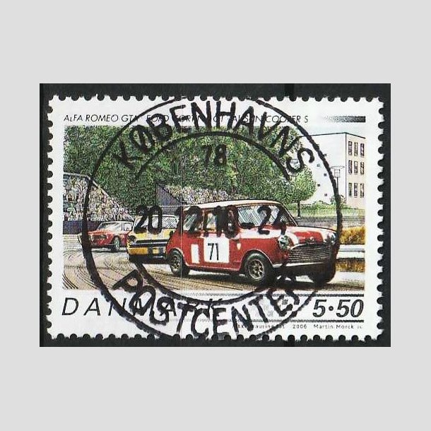 FRIMRKER DANMARK | 2006 - AFA 1471 - Klassiske racerbiler - 5,50 Kr. Mini Cooper - Pragt Stemplet 