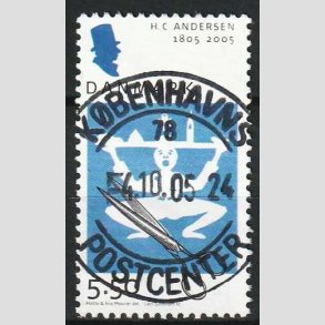 FRIM�RKER DANMARK | 2005 - AFA 1423 - H.C. Andersen - 5,50 Kr. Saks og klip - Pragt Stemplet
