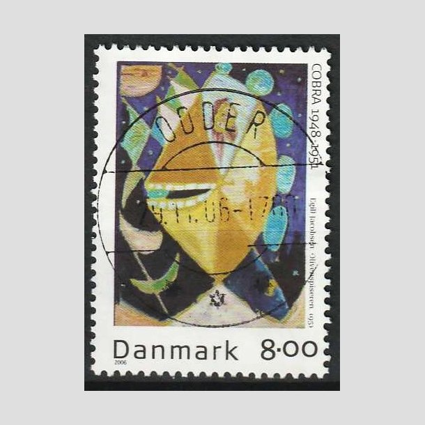 FRIMRKER DANMARK | 2006 - AFA 1487 - COBRA-malere - 8,00 Kr. flerfarvet - Pragt Stemplet Odder
